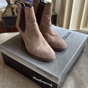Aquatalia Ankle Suede Waterproof Comfy Booties
